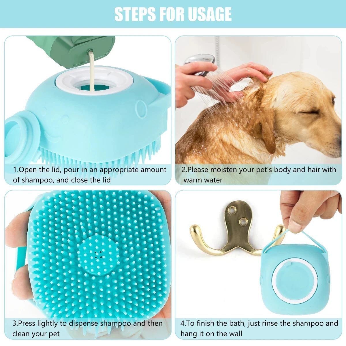 Silicone Pet Bath Brush